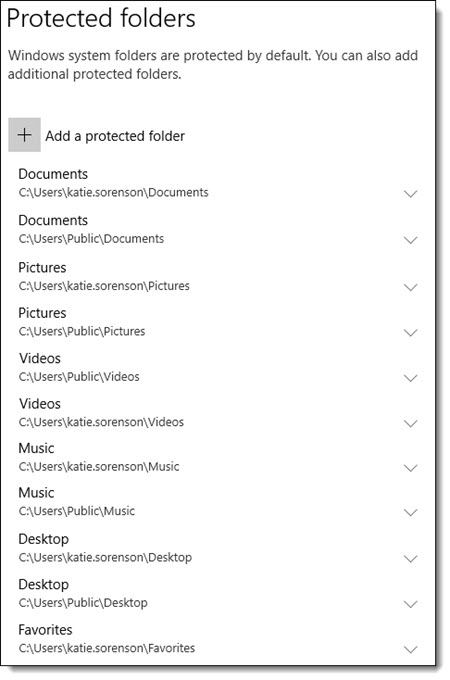 Protected Folders