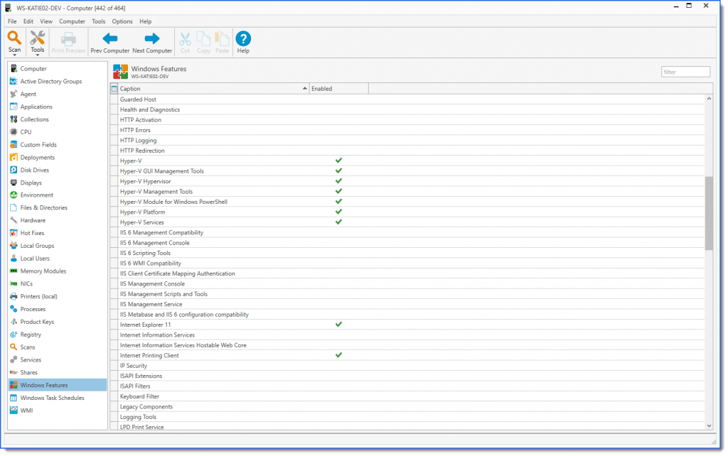 PDQ Inventory Scan Results 