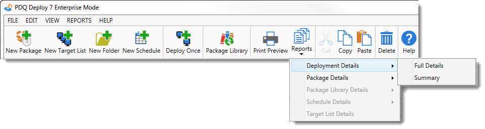 PDQ Deploy 7 - deployment details drop down menu