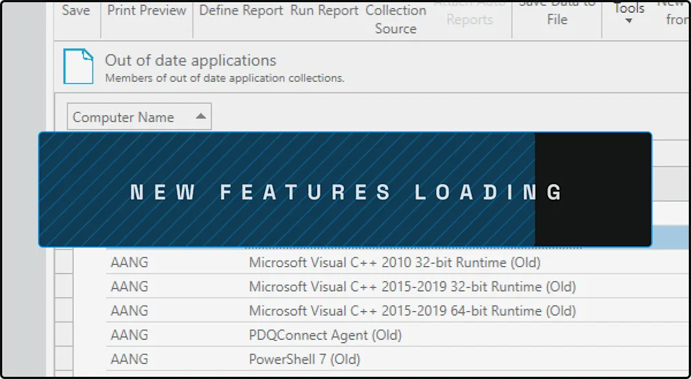 PDQ Inventory UI of Reporting