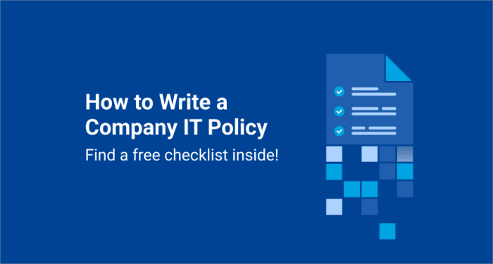 How to write a company IT policy