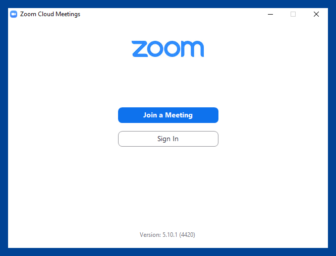 Zoom client user interface