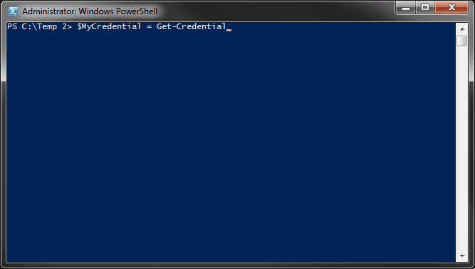 Powershell   Get Credential