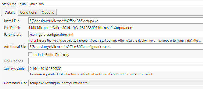 Install Office 365- Details