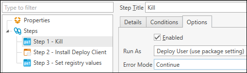 Stop Deployment with Error