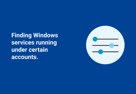 Finding Windows Services running under certain accounts.