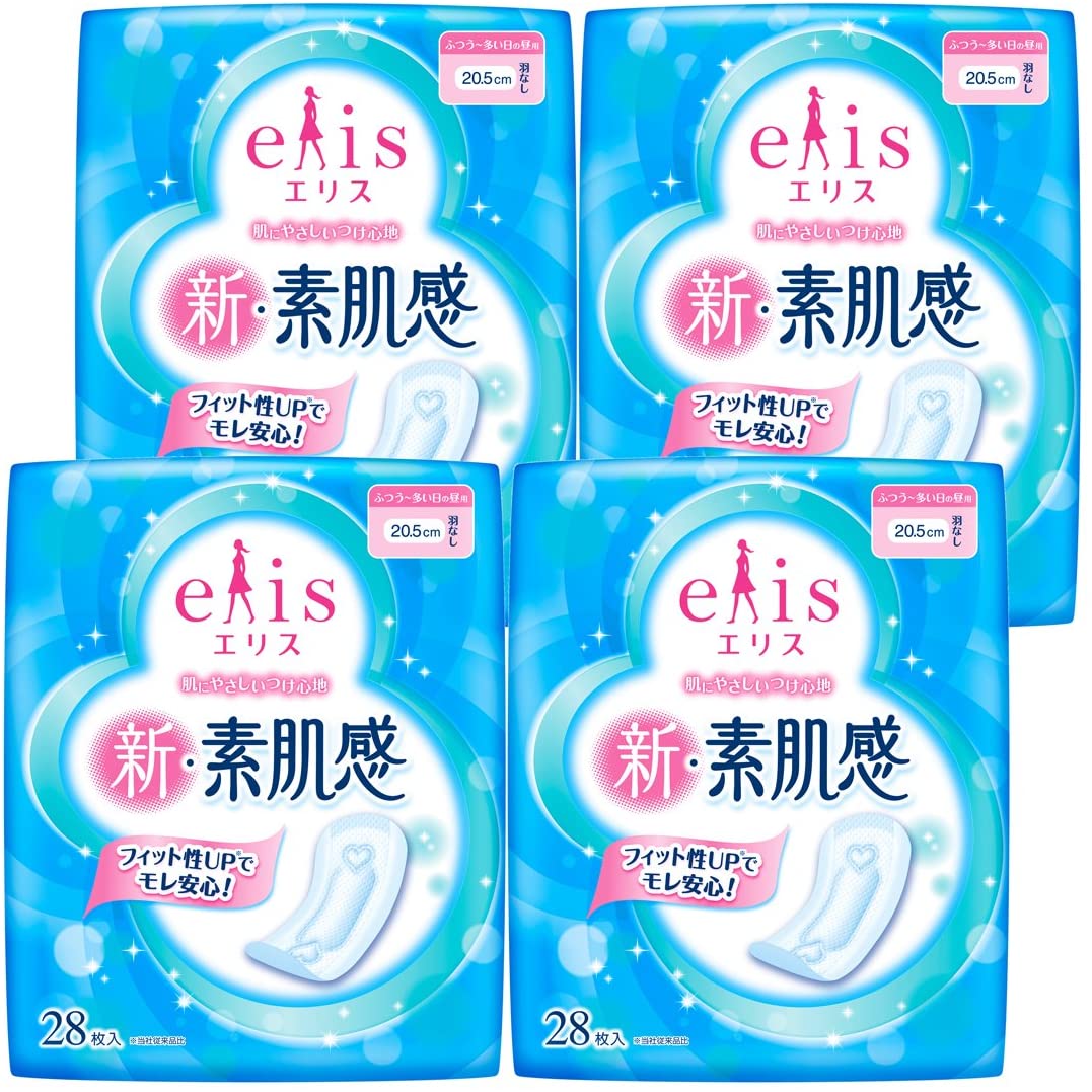 エリス「新・素肌感」 羽なし 20.5cm 112枚(28枚×4パック)