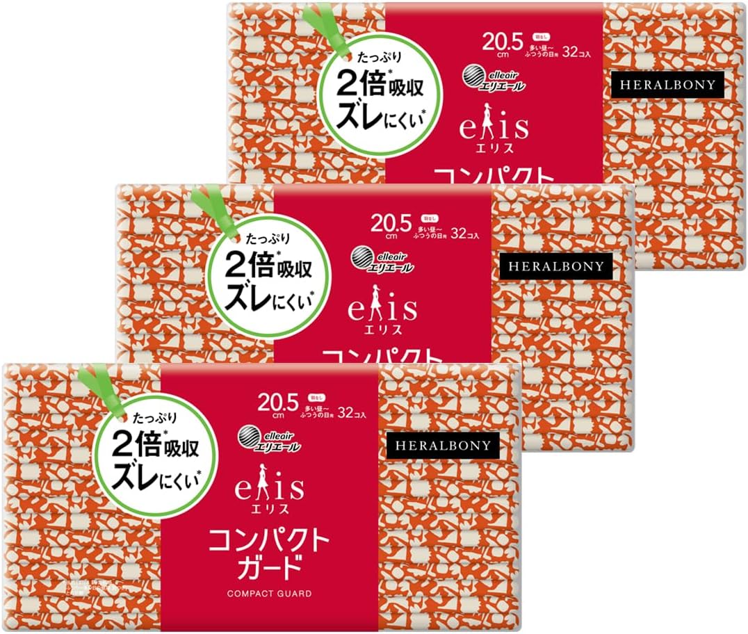 ≪ヘラルボニー企画品≫ エリスコンパクトガード 羽なし 20.5cm（多い昼～ふつうの日用）32枚×3個