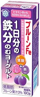 雪印メグミルク「プルーンFe 1日分の鉄分のむヨーグルト」18本セット