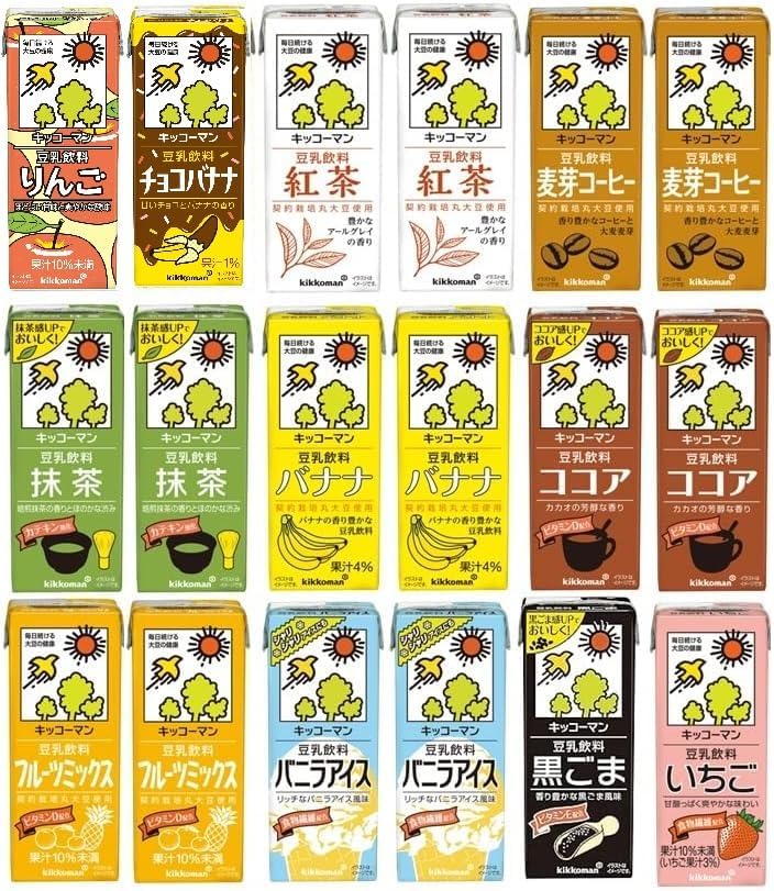 キッコーマン「豆乳アソートセット（200ml×18本）」