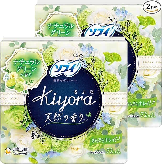 ソフィ Kiyora ナチュラルグリーン 72コ入×2個パック