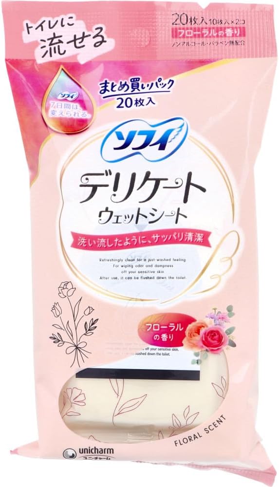 ソフィ 「デリケートウェットシート　フローラルの香り」 10枚入×2個