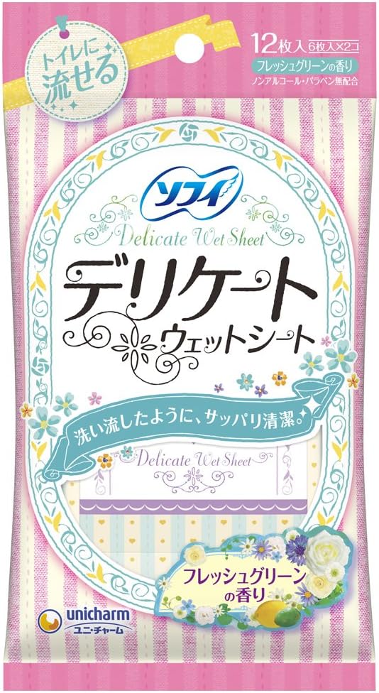 ソフィ デリケートウェット グリーンの香り 6枚×2個入