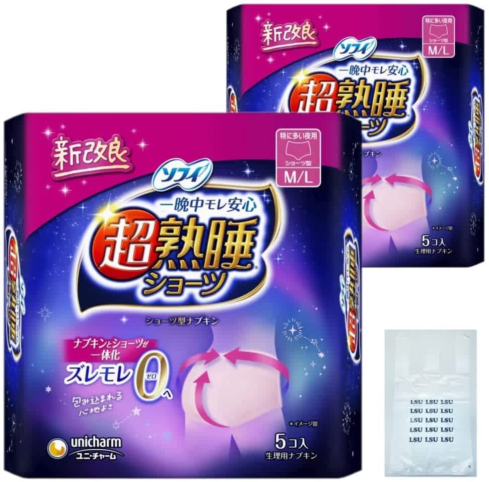 ソフィ「超熟睡ショーツ」M/Lサイズ 10枚(5枚 × 2袋)