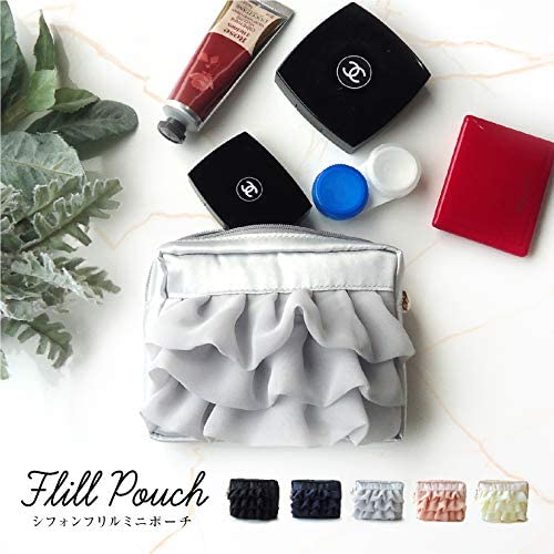 フリル シフォン メイクポーチ
