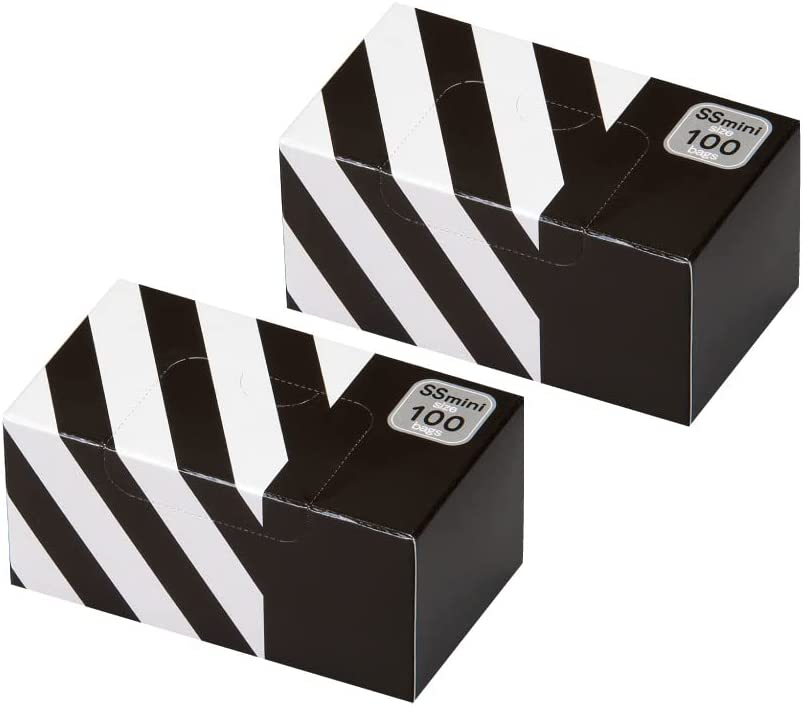 驚異の防臭袋「BOS」黒色SSminiサイズ100枚入×2個セット