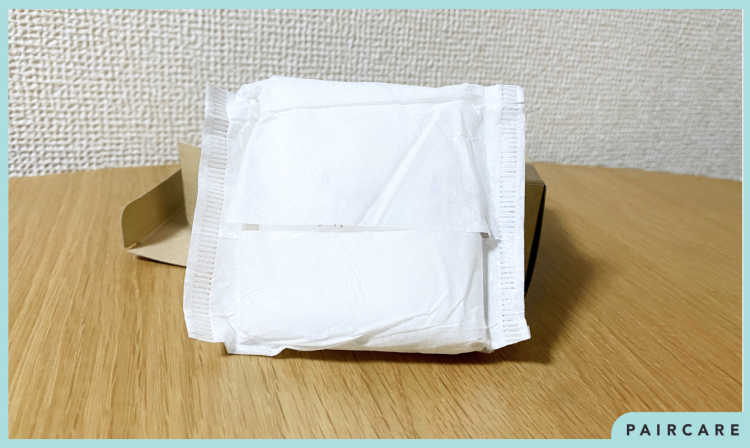 無印良品「生理用ナプキン」のナプキンの個包装の画像