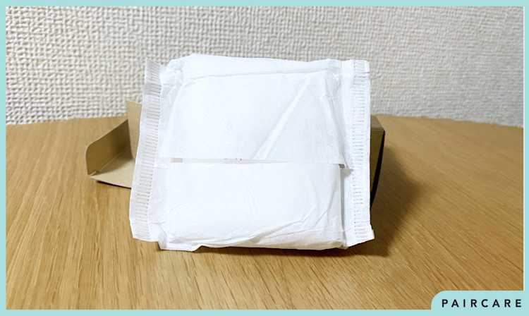 無印良品「生理用ナプキン」のナプキンの個包装の画像