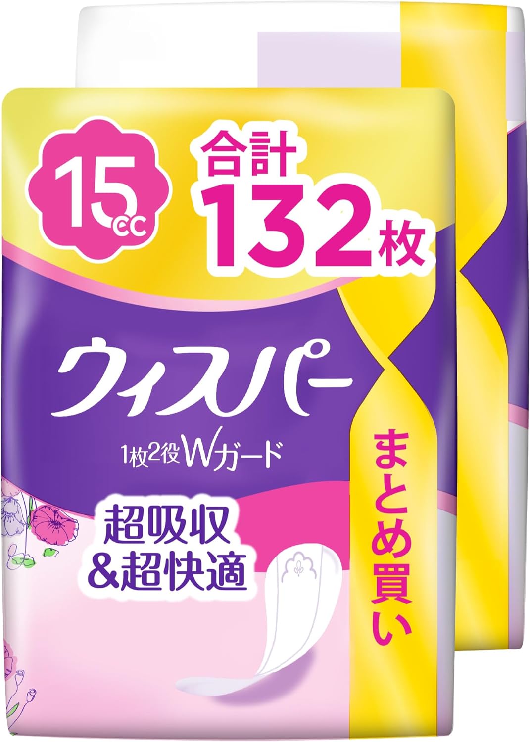 ウィスパー「1枚2役Wガード」15cc（2個パック）