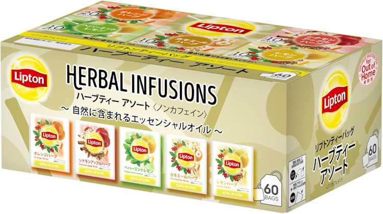 リプトン「ハーブティー 5種アソート ティーバッグ〈ノンカフェイン〉(60袋)」