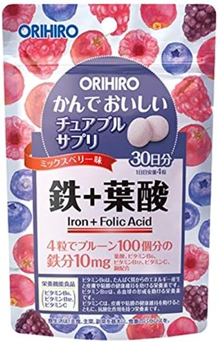オリヒロ「かんでおいしいチュアブルサプリ鉄+葉酸」