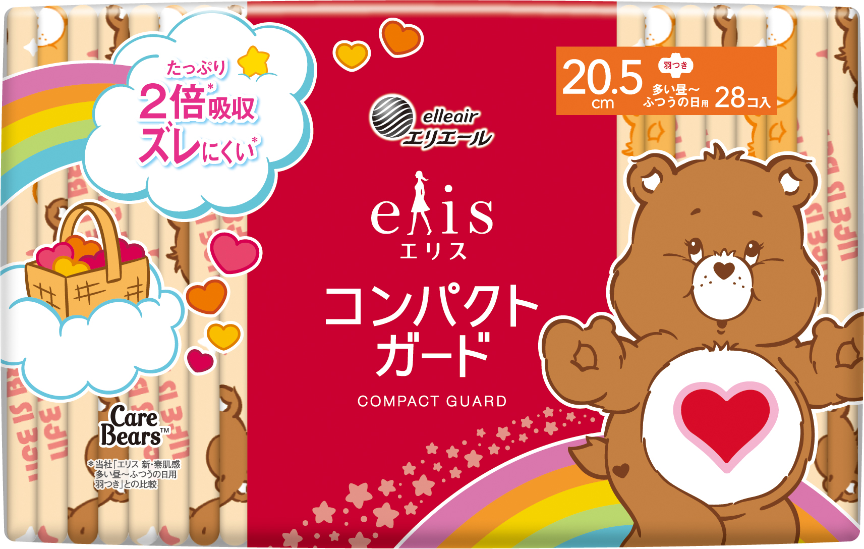 ≪ケアベア™企画品≫ エリス コンパクトガード（多い昼～ふつうの日用）羽つき 20.5cm