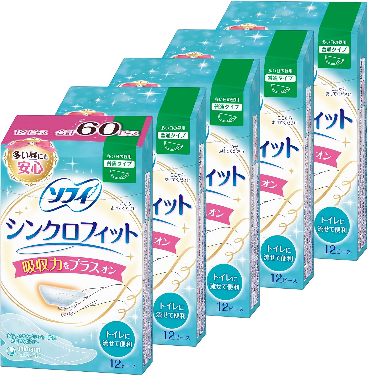 ソフィ「シンクロフィット」12ピース×5個パック