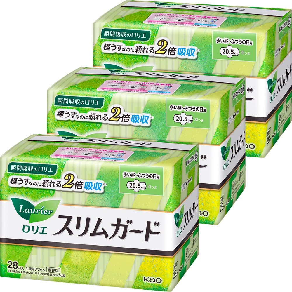 ロリエ「スリムガード」しっかり昼用羽つき 28コ入 × 3セット