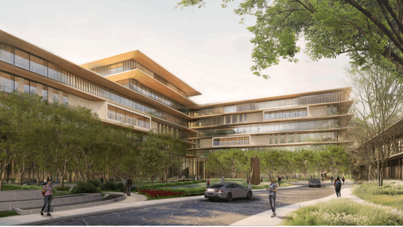 Rendering of the proposed Center for Advanced Specialty Care on the future Bentonville Health Care Campus (courtesy CannonDesign)