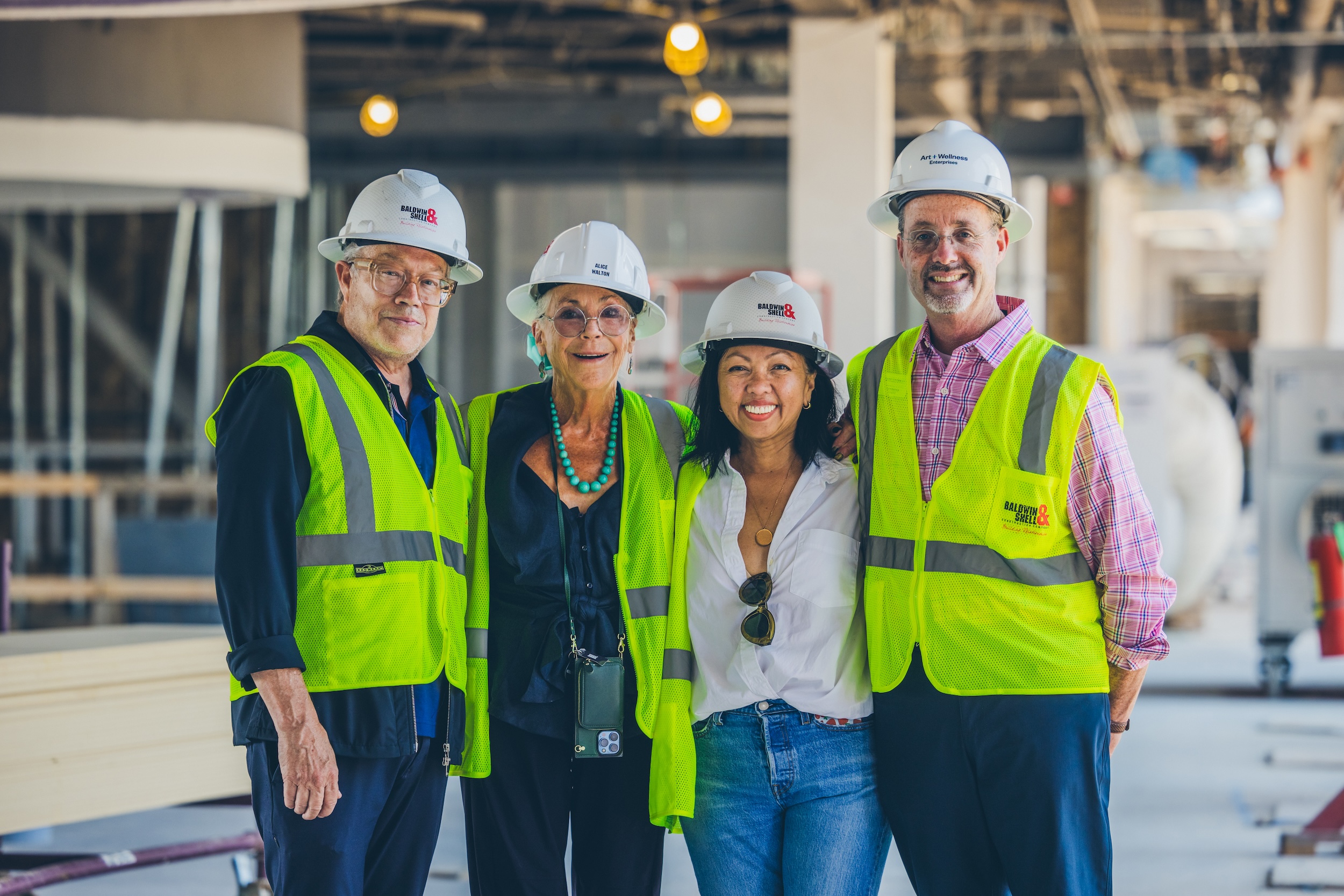 Marlon Blackwell, Alice Walton, Ati Blackwell, and Scott Eccleston