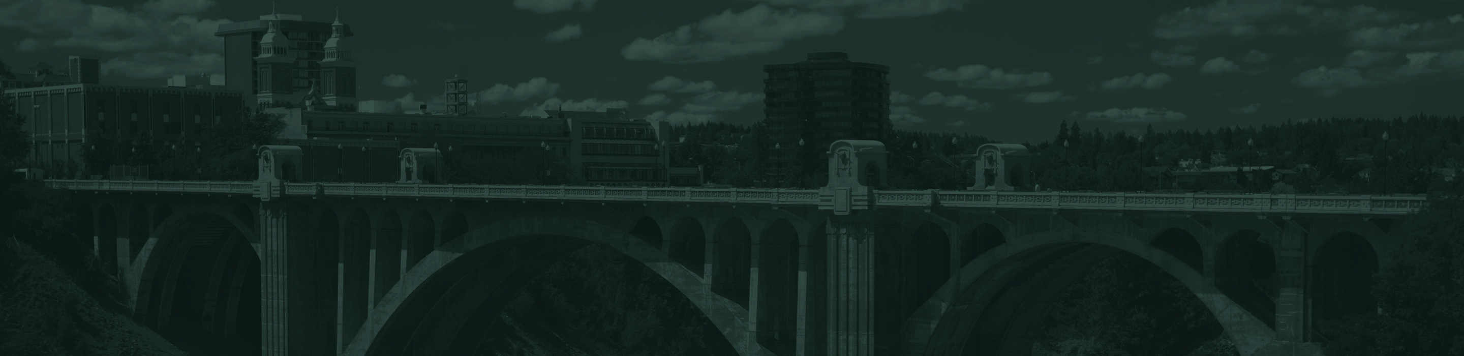 Spokane city skyline.