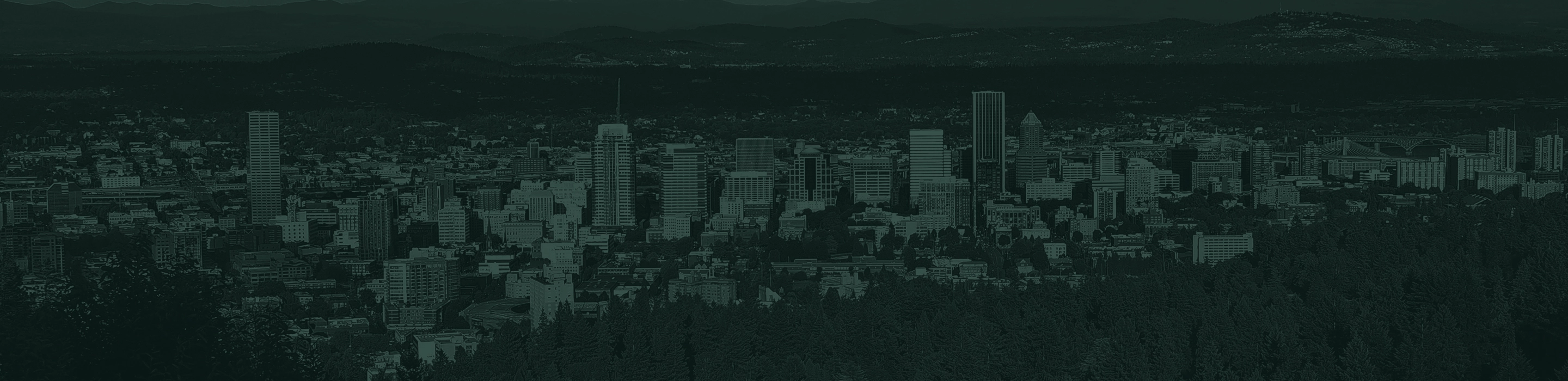 Portland city skyline. 