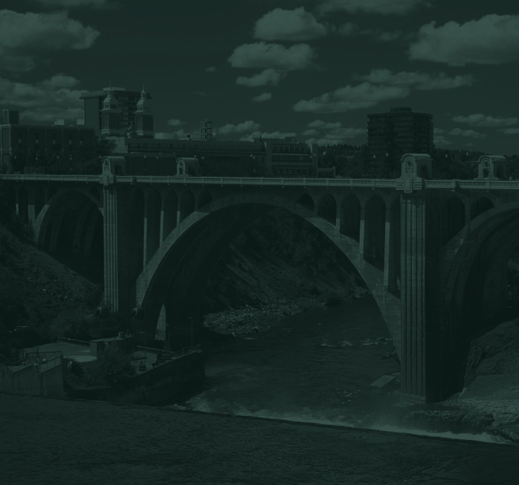 Spokane city skyline.