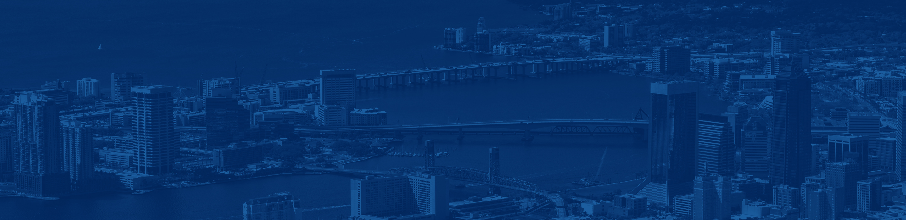 Aerial view of Jacksonville, Florida.