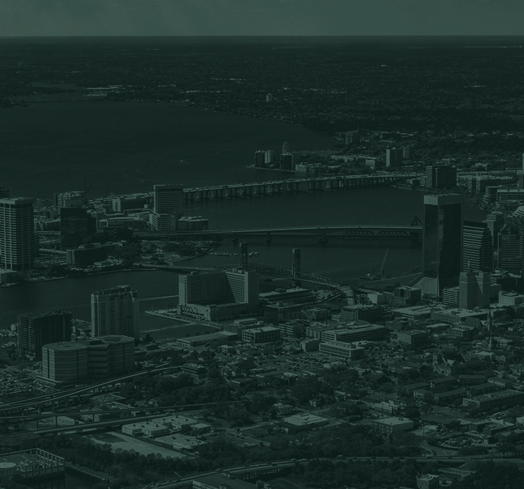 Jacksonville city skyline. 