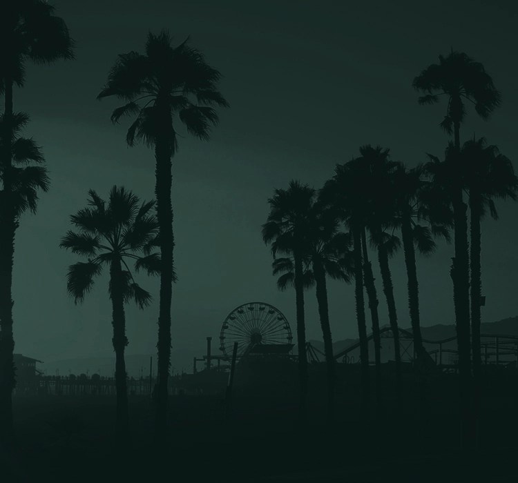 Los Angeles city skyline. 