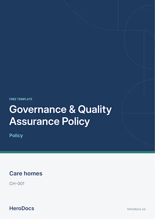 Governance & Quality Assurance Policy template