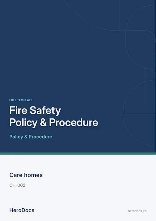 Fire Safety Policy & Procedure template
