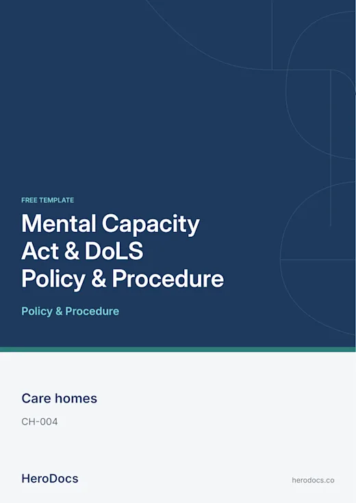 Mental Capacity Act & DoLS Policy & Procedure template