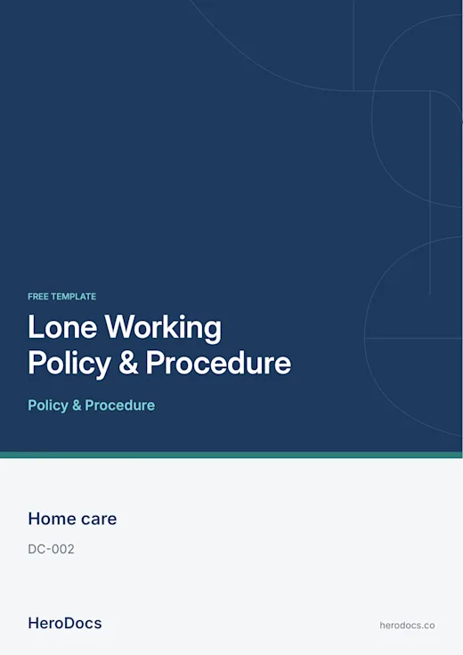 Lone Working Policy & Procedure template