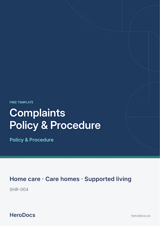 Complaints Policy & Procedure template