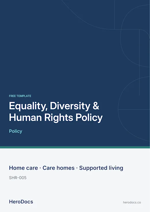 Equality, Diversity & Human Rights Policy template