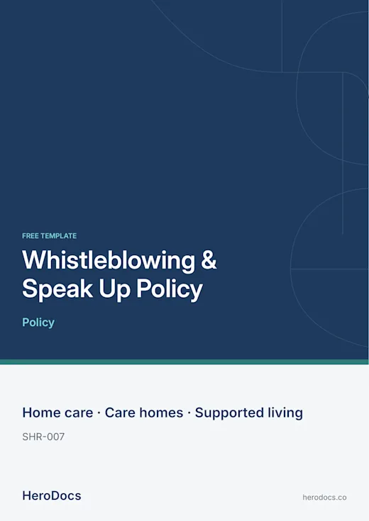 Whistleblowing & Speak Up Policy template