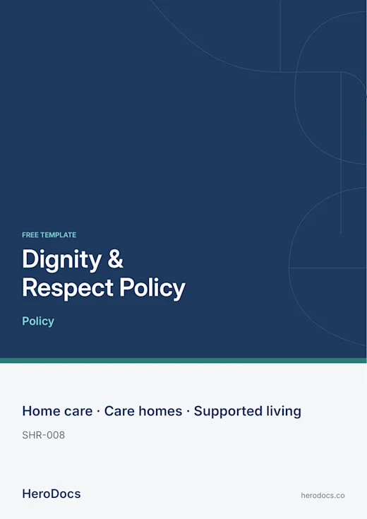 Dignity & Respect Policy template