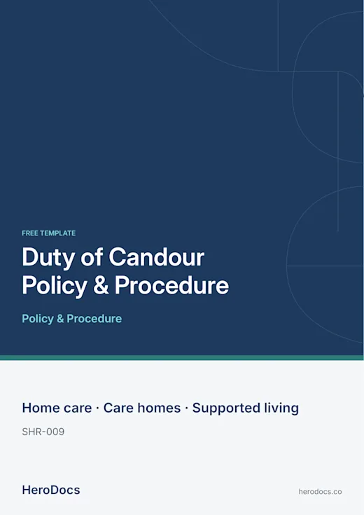Duty of Candour Policy & Procedure template