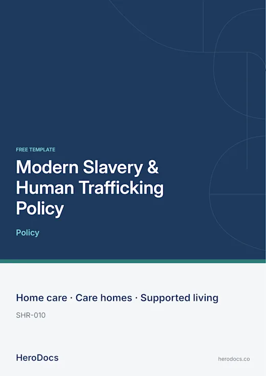 Modern Slavery & Human Trafficking Policy template