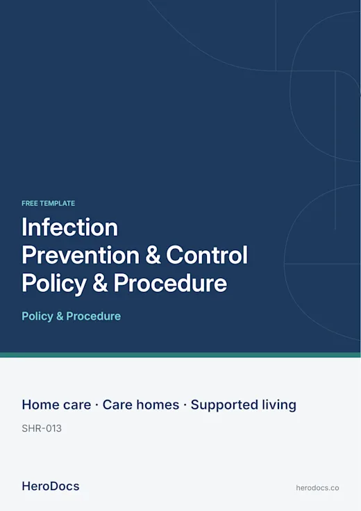 Infection Prevention & Control Policy & Procedure template