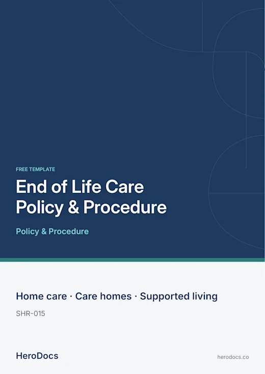 End of Life Care Policy & Procedure template