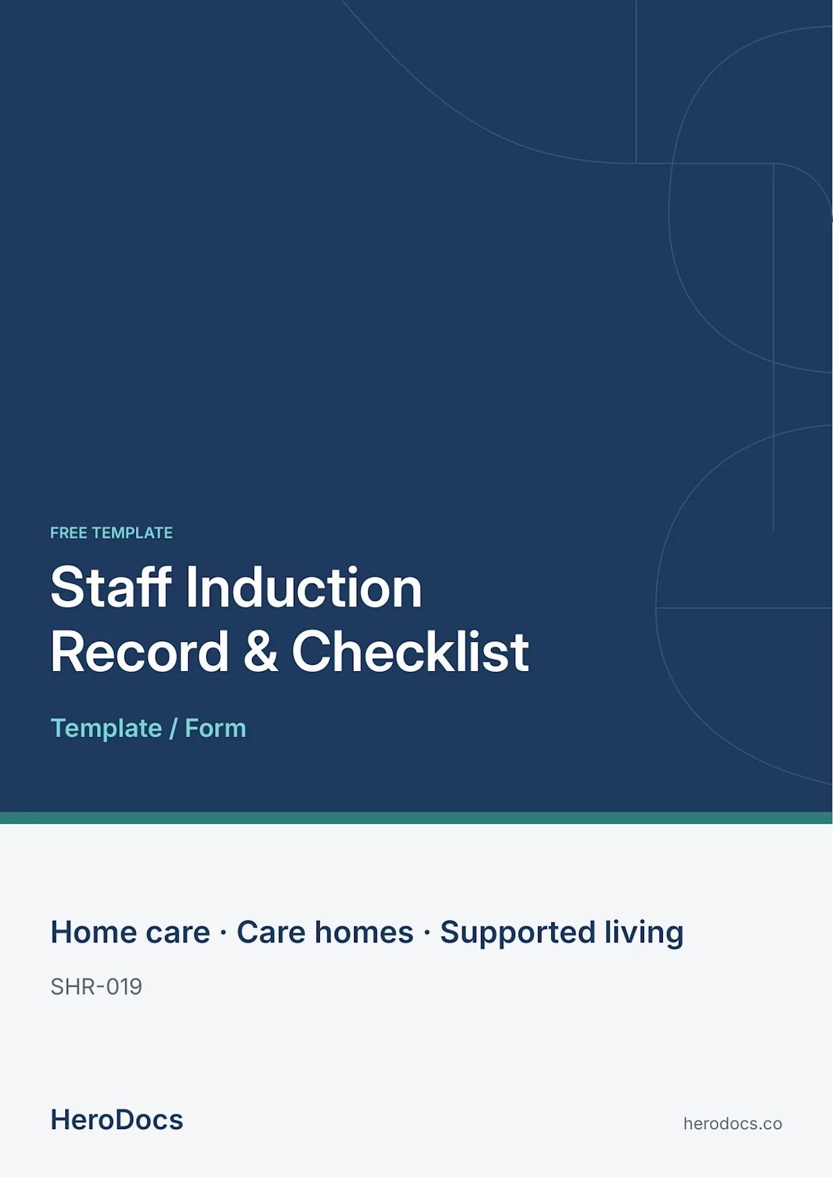 Staff Induction Record & Checklist template, page 1