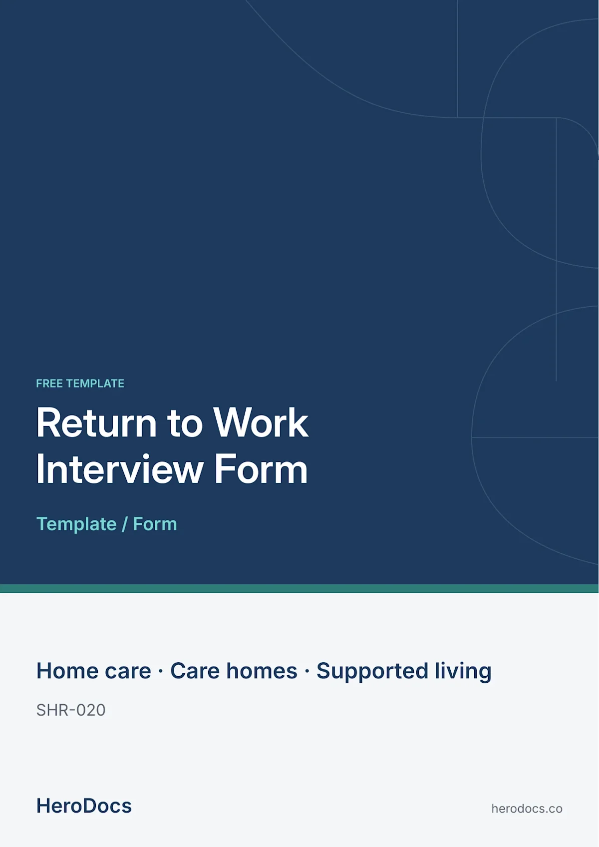 Return to Work Interview Form template, page 1